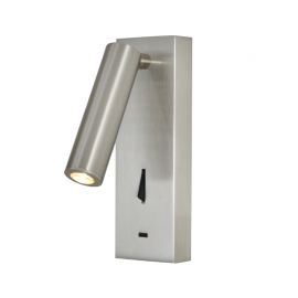Aplice, corpuri de iluminat pentru pereti - Aplica de perete, Mufa USB, LED, Tarifa III nickel MA-8986