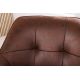 Seturi scaune, HoReCa - Set de 2 scaune pivotante Loft, Lemn, Microfibra, Maro antic A-42389 VC