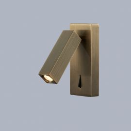 Aplice, corpuri de iluminat pentru pereti - Aplica de perete cu reader LED, Tarifa alama antic MA-6072