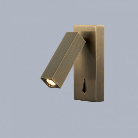 Aplice, corpuri de iluminat pentru pereti - Aplica de perete cu reader LED, Tarifa alama antic MA-6072