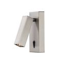 Aplica de perete cu reader LED, Tarifa nickel satinat MA-6071