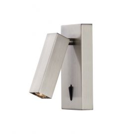 Aplica de perete cu reader LED, Tarifa nickel satinat MA-6071