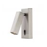 Aplica de perete cu reader LED, Tarifa nickel satinat MA-6071