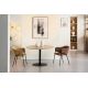 Seturi scaune, HoReCa - Set de 2 scaune aspect retro, Metal Negru, Chenille Galben, NOBLESSE A-47580 VC