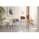 Seturi scaune, HoReCa - Set de 2 scaune aspect retro, Metal Negru, Chenille Galben, NOBLESSE A-47580 VC