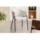 Seturi scaune, HoReCa - Set de 2 scaune aspect retro, Metal Negru, Chenille Bej, NOBLESSE A-47578 VC