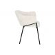 Seturi scaune, HoReCa - Set de 2 scaune aspect retro, Metal Negru, Chenille Bej, NOBLESSE A-47578 VC