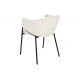 Seturi scaune, HoReCa - Set de 2 scaune aspect retro, Metal Negru, Chenille Bej, NOBLESSE A-47578 VC