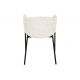 Seturi scaune, HoReCa - Set de 2 scaune aspect retro, Metal Negru, Chenille Bej, NOBLESSE A-47578 VC