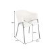 Seturi scaune, HoReCa - Set de 2 scaune aspect retro, Metal Negru, Chenille Bej, NOBLESSE A-47578 VC