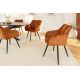 Seturi scaune, HoReCa - Set de 2 scaune pivotante, Metal Negru, Chenille Maro, AVIGNON A-46471 VC