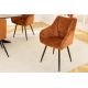 Seturi scaune, HoReCa - Set de 2 scaune pivotante, Metal Negru, Chenille Maro, AVIGNON A-46471 VC