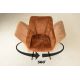 Seturi scaune, HoReCa - Set de 2 scaune pivotante, Metal Negru, Chenille Maro, AVIGNON A-46471 VC