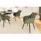 Seturi scaune, HoReCa - Set de 2 scaune pivotante, Metal Negru, Chenille Verde, AVIGNON A-46472 VC