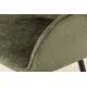 Seturi scaune, HoReCa - Set de 2 scaune pivotante, Metal Negru, Chenille Verde, AVIGNON A-46472 VC