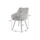 Seturi scaune, HoReCa - Set de 2 scaune pivotante, Metal Negru, Chenille Gri, AVIGNON A-46469 VC