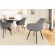 Seturi scaune, HoReCa - Set de 2 scaune pivotante, Metal Negru, Chenille Gri, AVIGNON A-46469 VC