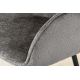 Seturi scaune, HoReCa - Set de 2 scaune pivotante, Metal Negru, Chenille Gri, AVIGNON A-46469 VC