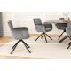 Seturi scaune, HoReCa - Set de 2 scaune pivotante, Metal Negru, Chenille Gri, UNIQUE A-46321 VC