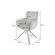 Seturi scaune, HoReCa - Set de 2 scaune pivotante, Metal Negru, Chenille Gri, UNIQUE A-46321 VC