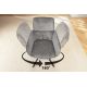 Seturi scaune, HoReCa - Set de 2 scaune pivotante, Metal Negru, Chenille Gri, UNIQUE A-46321 VC