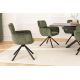 Seturi scaune, HoReCa - Set de 2 scaune pivotante, Metal Negru, Chenille Verde, UNIQUE A-46320 VC