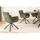 Seturi scaune, HoReCa - Set de 2 scaune pivotante, Metal Negru, Chenille Verde, UNIQUE A-46320 VC