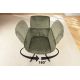 Seturi scaune, HoReCa - Set de 2 scaune pivotante, Metal Negru, Chenille Verde, UNIQUE A-46320 VC