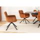 Seturi scaune, HoReCa - Set de 2 scaune pivotante, Metal Negru, Chenille Maro, UNIQUE A-46319 VC