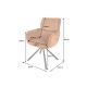 Seturi scaune, HoReCa - Set de 2 scaune pivotante, Metal Negru, Chenille Maro, UNIQUE A-46319 VC