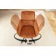 Seturi scaune, HoReCa - Set de 2 scaune pivotante, Metal Negru, Chenille Maro, UNIQUE A-46319 VC