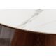 Mese dining - Masa rotunda, Ceramica Alba, Furnir Nuc, UNIQUE 120cm A-45144 VC
