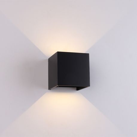 Aplice - Aplica LED dimabila iluminat exterior ambiental IP54 DAVOS neagra MA-8601