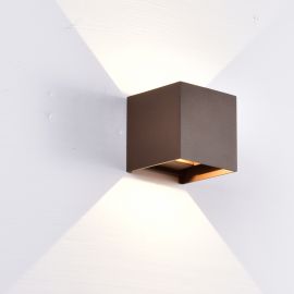 Aplice - Aplica LED dimabila iluminat exterior ambiental IP54 DAVOS corten MA-8602