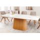 Mese dining - Masa sufragerie, Ceramica Alba, Furnir Stejar, UNIQUE 200cm A-45142 VC