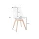 Seturi scaune, HoReCa - Set de 4 scaune, Lemn Fag Natur, Plastic Transparent, Scandinavia A-44165 VC
