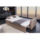 Canapele - Canapea extensibila, Catifea Raiata, Taupe, APARTMENT 215cm A-44502 VC