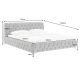 Paturi - Pat elegant tapitat cu catifea gri MODERN BAROCK 160x200cm A-46161 VC