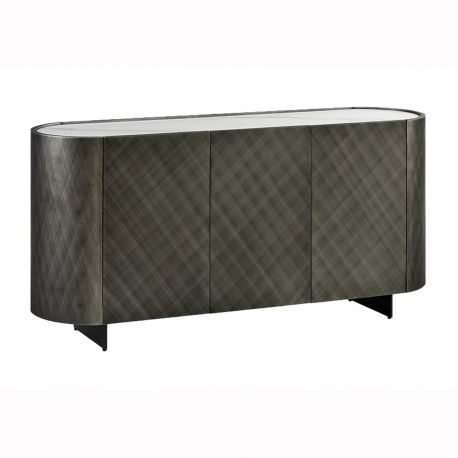 Comode - Comoda cu model optic 3D, Ceramica Alba, REFLECTION 150cm A-46501 VC