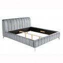 Pat elegant tapitat cu catifea gri, Amsterdam 160x200cm A-46163 VC