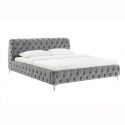 Pat elegant tapitat cu catifea gri MODERN BAROCK 180x200cm A-46162 VC 