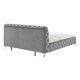 Paturi - Pat elegant tapitat cu catifea gri MODERN BAROCK 180x200cm A-46162 VC