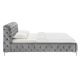 Paturi - Pat elegant tapitat cu catifea gri MODERN BAROCK 180x200cm A-46162 VC