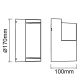 Aplice - Aplica LED CCT pentru exterior IP65 CREEK diametru 17cm, alba MA-8855