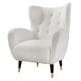 Fotolii - Fotoliu Clasic, Tesatura Boucle, Alb, Don A-45970 VC