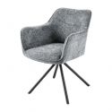 Set de 2 scaune pivotante Verona, gri inchis