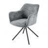 Set de 2 scaune pivotante Verona, gri inchis