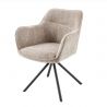 Set de 2 scaune pivotante Verona, sampanie bej