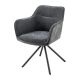 Set de 2 scaune pivotante Verona, gri inchis