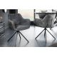 Seturi scaune, HoReCa - Set de 2 scaune pivotante Verona, gri inchis